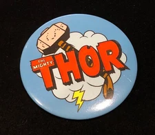 Vintage Metal Button Pin Pinback Button The Mighty THOR