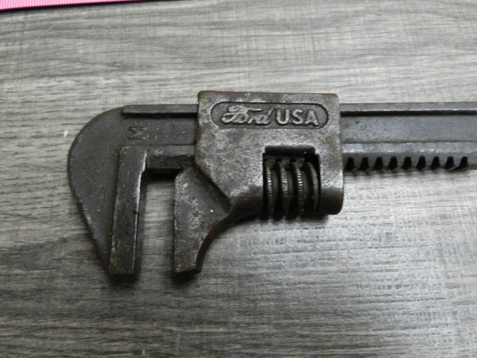 VINTAGE 8 INCH FORD USA ADJUSTABLE MONKEY WRENCH