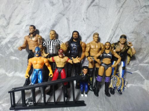 WWE AEW Wrestling Figure Lot Roman Reigns Chris Jericho Anna Jay Nick Jackson - Picture 1 of 7