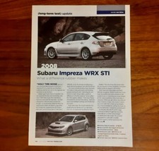 2 articoli rivista SUBARU WRX STI MOTOR TREND TEST A LUNGO TERMINE