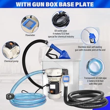 DEF PUMP,DEF Transfer Pump Kit 10GPM/40LPM 550W W/Stainless Steel Shelf Urea Gun