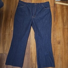 VTG 80's Wrangler Jeans Men Sz 40x30 Made In USA Cowboy Flair Dark Wash Jean