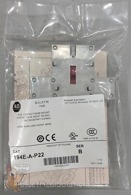 New Sealed Allen Bradley 194E-A-P22 compact auxiliary contact block -  Free Ship