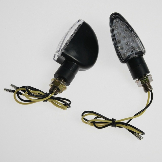 Motorcycle Indicators LED Universal Pair Biker Scooter 2 X 6,5 cm Black eBay