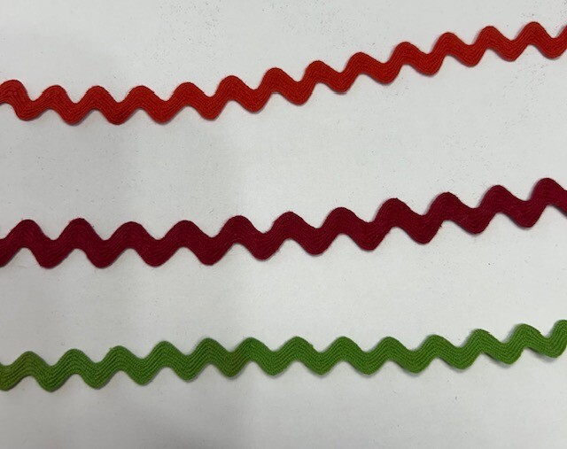 Ric Rac Trim 5 YARDS~ Get RED, ORANGE or GREEN Crafting, Decorating ...