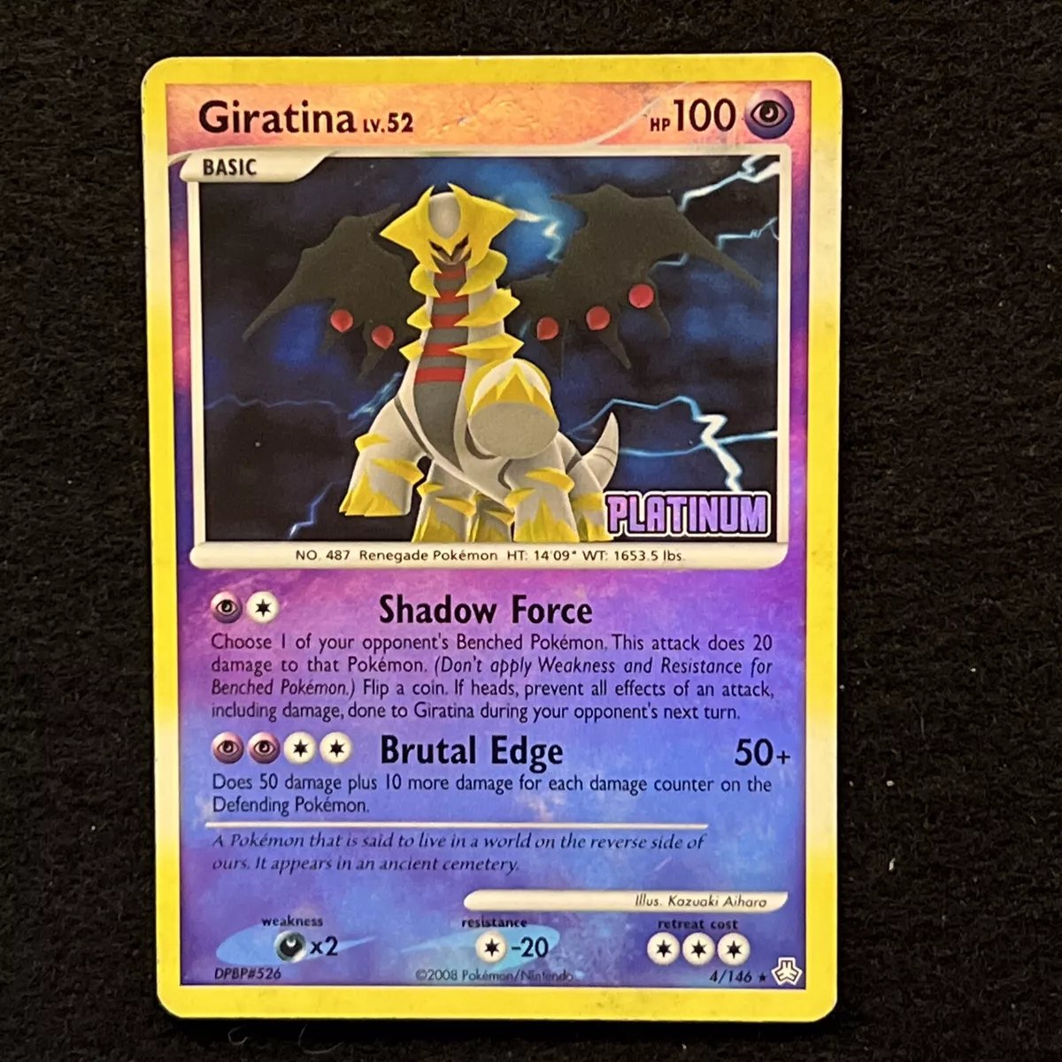 Pokemon GIRATINA 4/146 (Platinum Burger King Promo) LP/Light Play