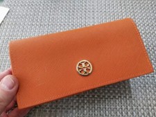 Tory Burch Sunglasses Case Magnetic Closure Logo Fabric Lined