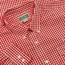 Duluth Trading Co Shirt Mens XL Tall Red Check Gingham Plaid Button Down Pockets
