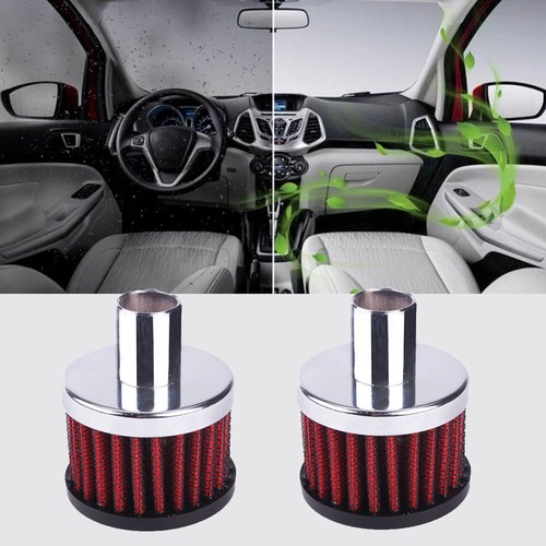 2pcs Car Cold Air Intake Filter Tool Kit Red Auto Interior Accessories Universal - Foto 9 di 12