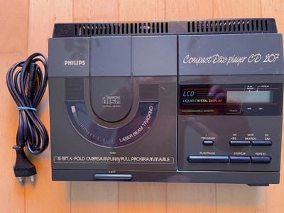 Philips CD 207 Compact Disk Player, late 80's, getestet und funktioniert