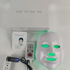 LED Beauty Facial Mask Light Light AuraTherapy Mask 7 Color Anti Aging