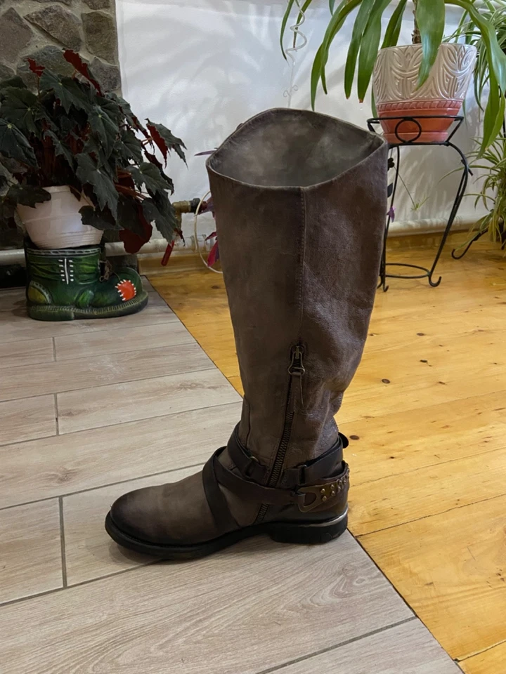 Botas altas As98 A.S.98 Airstep italianas con cremallera boho motero marrón talla 39 Foto 4 de 4