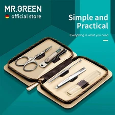 MR.GREEN 5-in-1 Personal Care Manicure Set with Case Stainless Grooming Kit