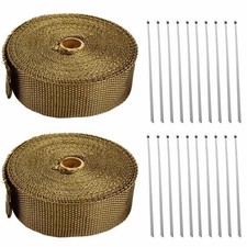 2 Pack  Dei 10098 Titanium Header Exhaust Heat Wrap Tape 20 Ties 2 X 50ft
