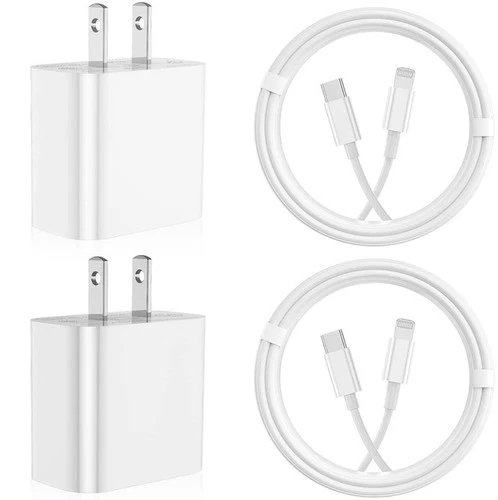 (Qty 2) iPhone Fast Charger for 14 13 12 11 Pro Max/SE 2022/ipad