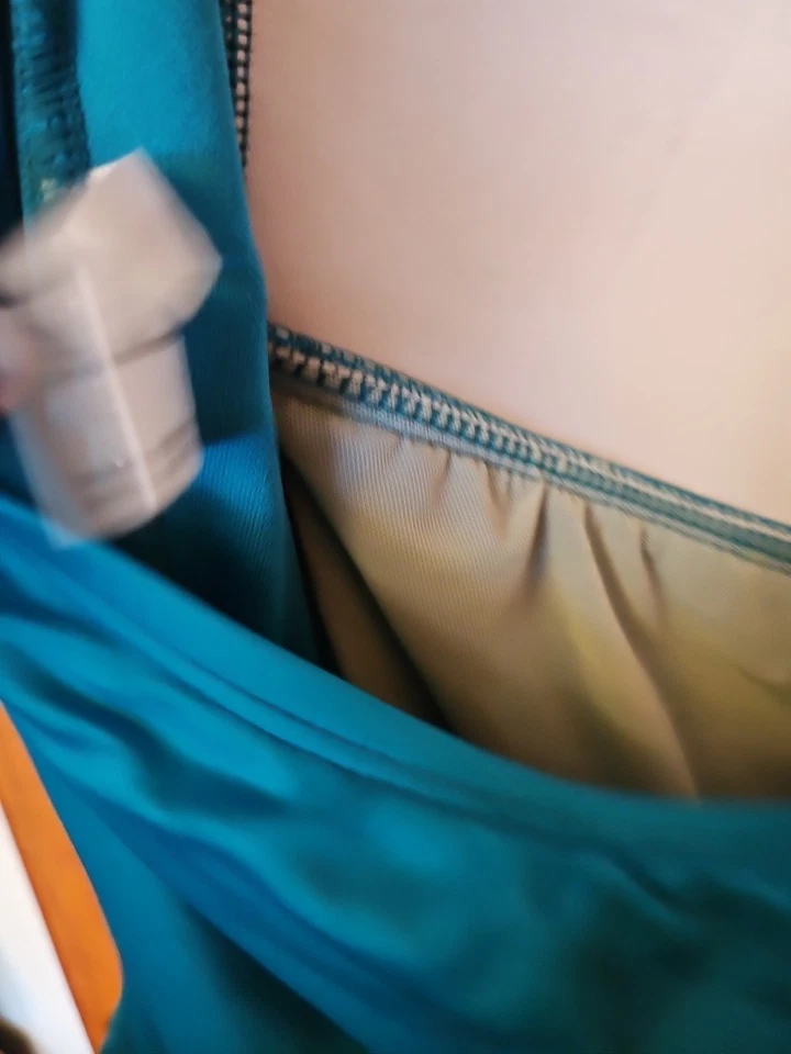 Liz Claiborne Women's Size 18W One Piece Swimsuit Blue Push-Up Ruched Beachwear  - Image 4 of 4