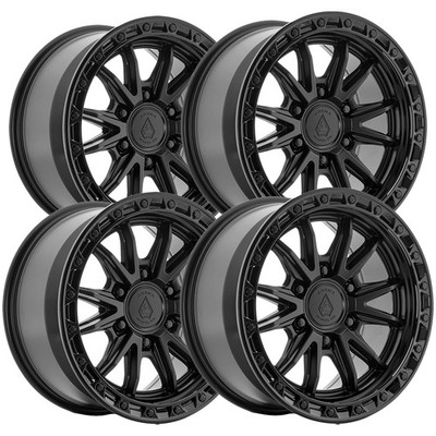(Set of 4) Arena A135 Atlas 20x9 6x135 +0mm Double Black Wheels Rims 20'' Inch