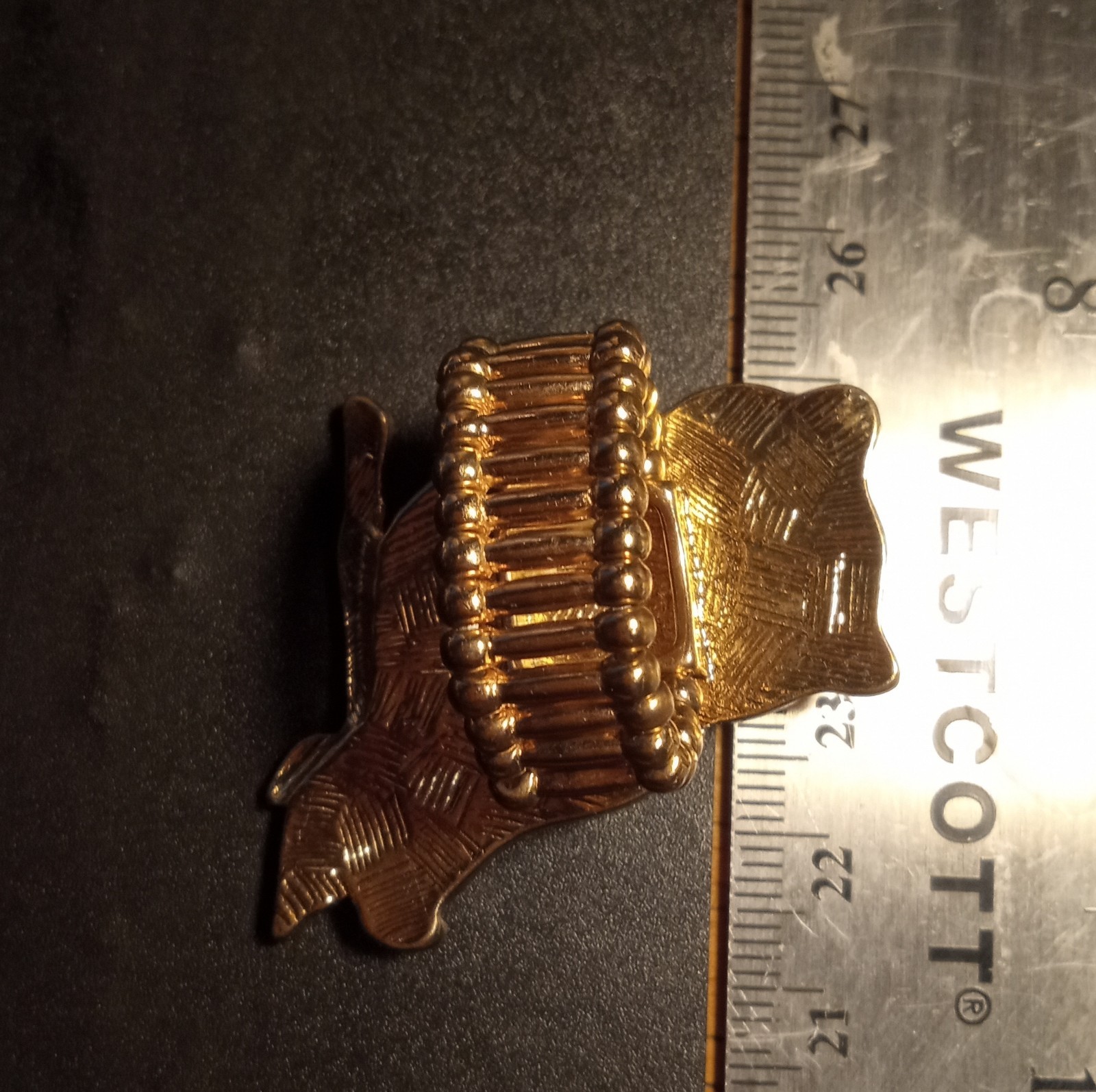 Green Owl Adjustable Statement Ring Gold Tone Rhi… - image 7