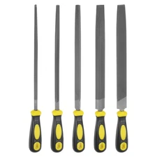 5pcs Metal File Set 10" High Carbon Steel Hand Rasp Files with Plastic Handle