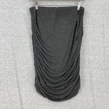 Max Studio Dress Womens Small Gray Strapless Ruched Bodycon