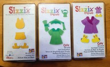 Sizzix Original Doll Bath Clothes Graduation Summer Card Making Die Cuts Lot 3