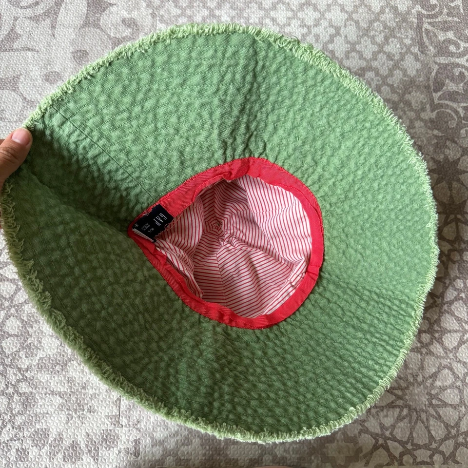 Sombrero de cubo de pescador vintage Y2K GAP verde ala ancha talla M/L exterior senderismo Foto 4 de 4