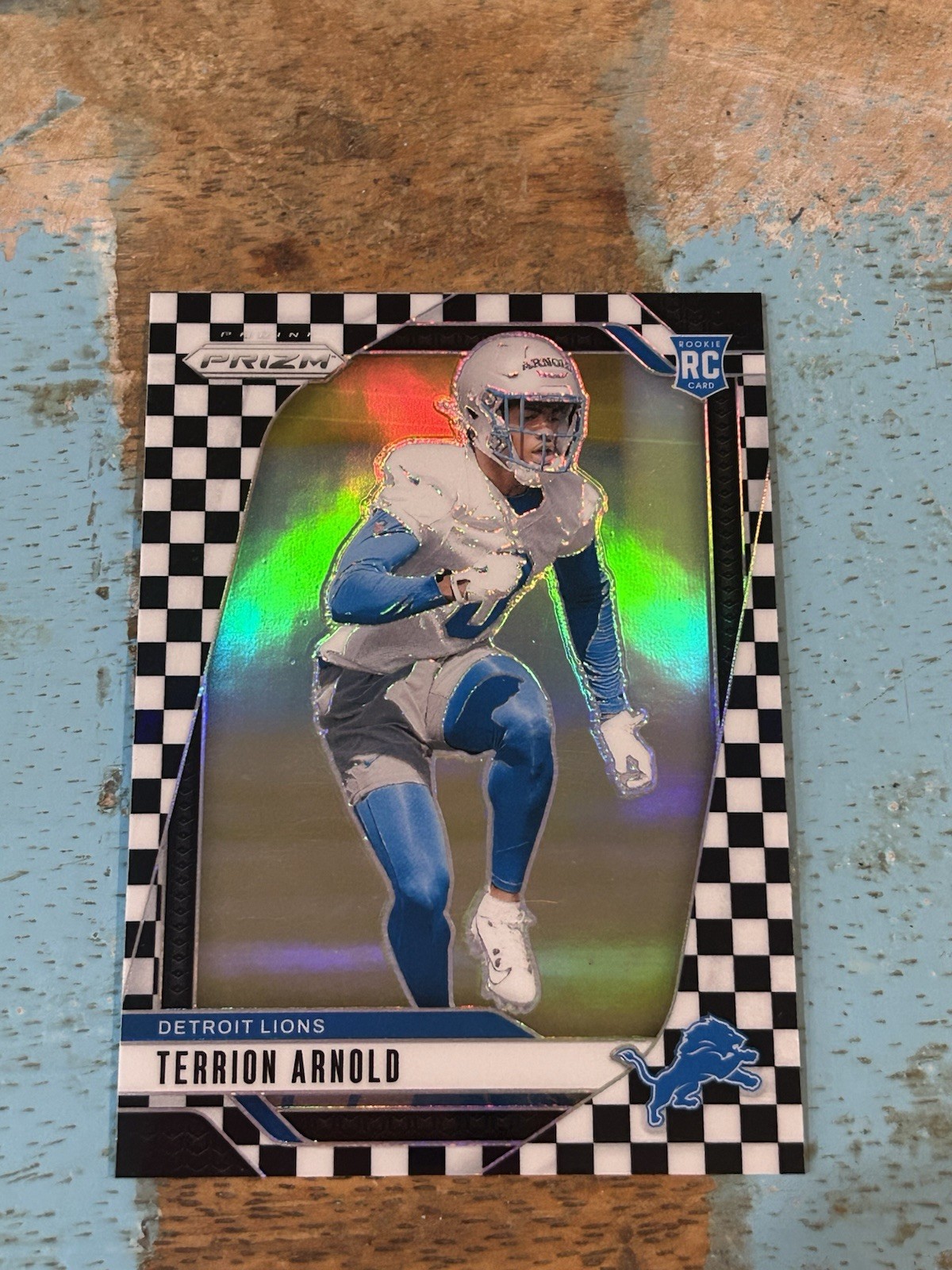 2024 Panini Prizm - Rookies Terrion Arnold #389 Black & White Checker Prizm (RC)