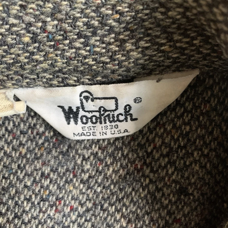 VTG 60s 70s Mens Woolrich Mackinaw Jacket Sz L Double Cape Coat USA Speckled - Image 2 of 4