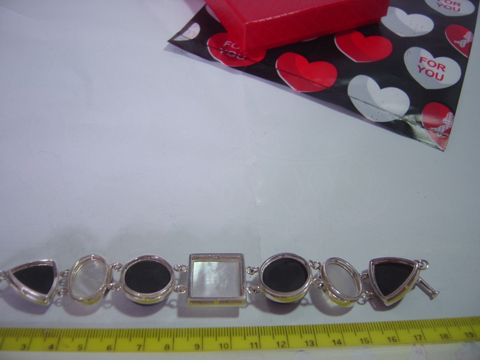 Superb Solid Silver massive genuine onyx&mother o… - image 5