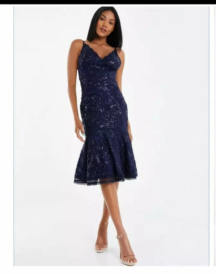 chinese dress ladies Odizli Women's Elegant V-Neck Lace Chiffon Hi-Lo Dress Festive Wedding Long  Evening Dress, darkblue, S : Amazon.co.uk: Fashion
