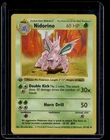 Pokemon TCG Nidorino 37/102 Base Set 1st Edition Shadowless MP A