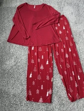 Women’s Soma Cool Nights Christmas pajamas set size large