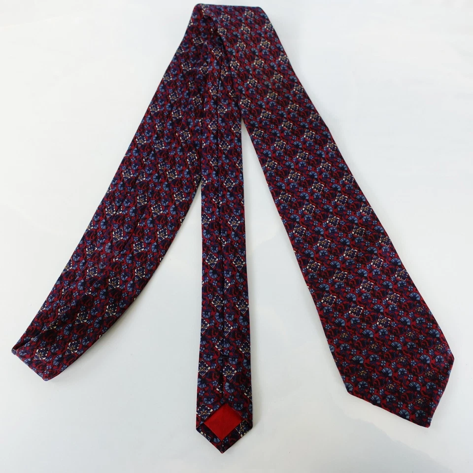 Traje GRES Paris Cuello Corbata Vino Tinto Para Hombre Seda Art Nouveau Estrecho París Borgoña Foto 4 de 4
