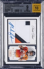 2019 NAT TREASURES CROSSOVER RC PATCH AUTOS,  HOLO GOLD #22 NOAH FANT BGS 9