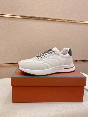 Loro Piana white sneakers, casual style, for men, EU size 41