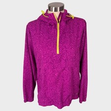 HIND Running Medium Quarter Zip Hooded Jacket Purple