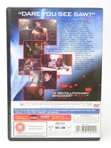 Saw 1-8 DVD Collection Bundle Jigsaw Tobin Bell Splatter Horror Thriller Movies - Picture 4 of 22
