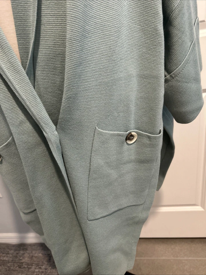 MARLA WYNNE Suéter Chaqueta Frontal Capa Talla XL Gran Tamaño Bolsillos Artísticos Foto 2 de 4