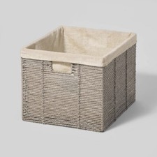 14.75 x 13 x 11 Large Lined Woven Milk Crate ...