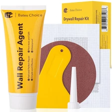 Drywall Repair Kit | Wall Hole Filler Spackle Paste w/ Patches & Tools Set
