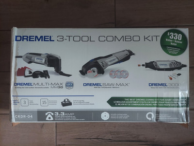 Dremel 3-Tool Combo Kit - Open Box  - Unused - Complete w Accessories and Bag