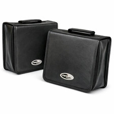 2 x Neo Media Faux Leather CD/DVD Storage 500 Capacity Case with Ring Binder