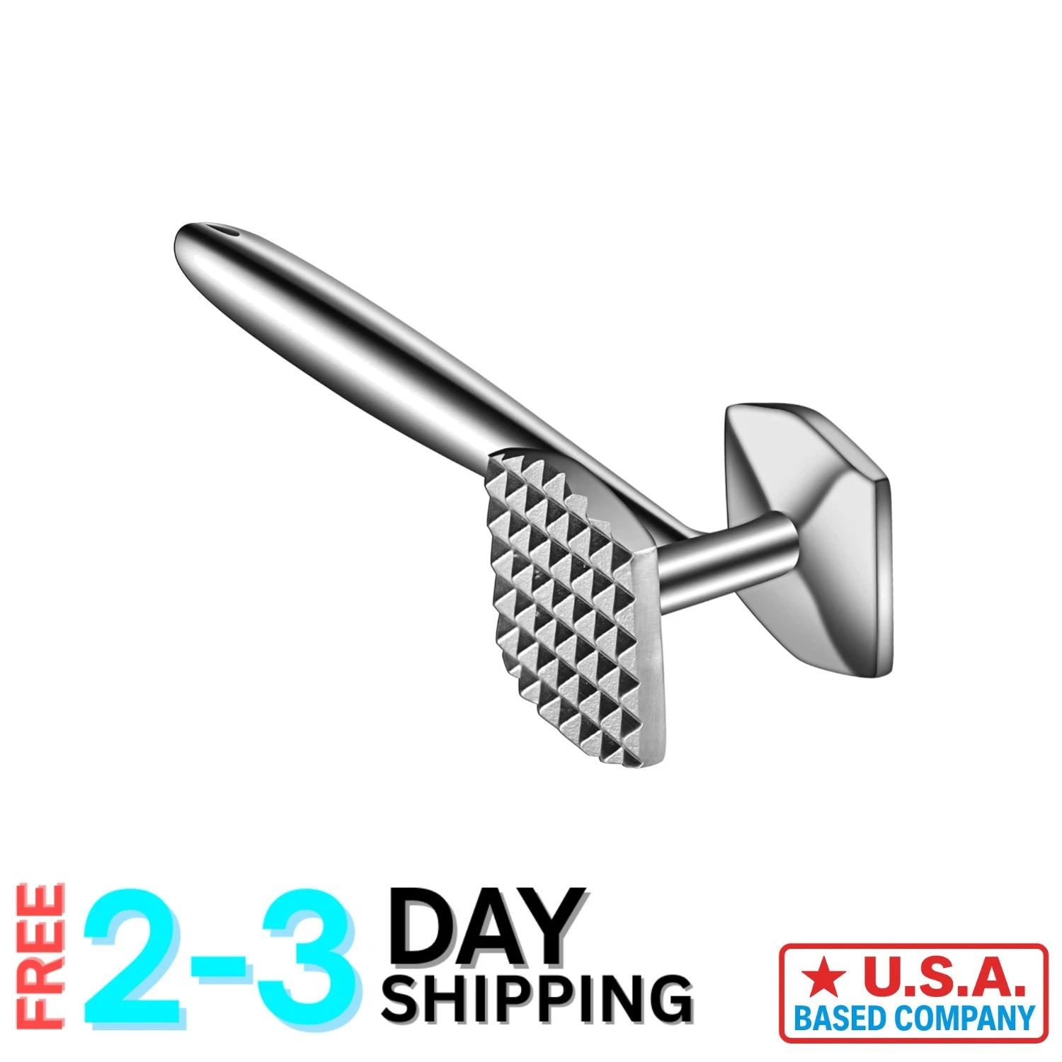 304 Stainless Steel Meat Tenderizer Hammer - Double-Sided Mallet Tool for Chefs