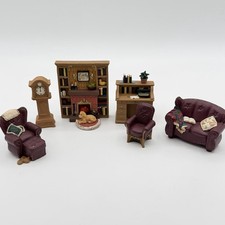Avon Victorian Memories Miniature Living Room Furniture 6 Piece Set Hand Painted