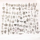 100PCS Bulk Tibetan Silver Mix Charm Pendants Necklace Jewelry Making DIY Craft