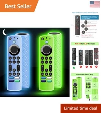 Glow in The Dark Silicone Remote Protector for Alexa & FireTV – Lanyard Included