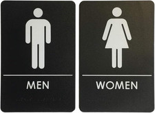USA Made - Men'S and Women'S Restroom Signs Ada-Compliant Bathroom Door Signs fo