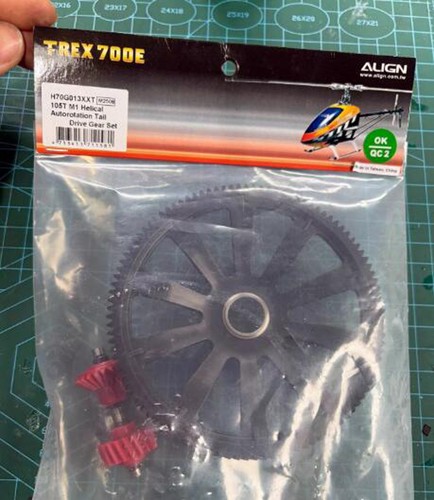Align 105T M1 Helical&Tail Drive Gear Set For T-REX 700X 760X 800E RC Helicopter