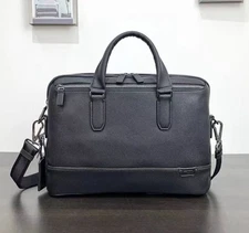 TUMI Harrison Slim Briefcase Leather Business Bag Black New Japan NEW