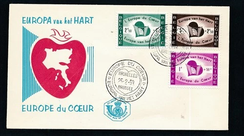 D455906 Belgium FDC Europe from the Hearth 1959